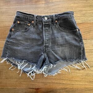Levi Black Cutoff Jean Shorts - Size 28